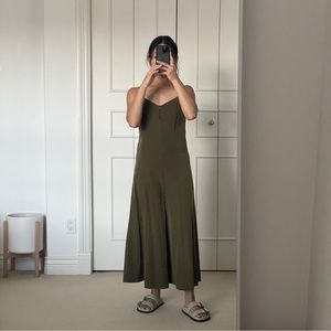 Oak & Fort Olive Green Jumpsuit